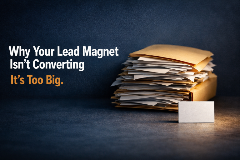 Why Your Lead Magnet Isn’t Converting (It’s Too Big)