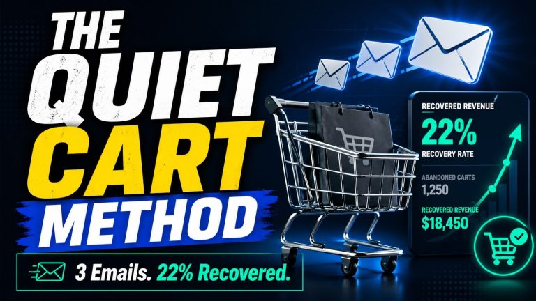 The Quiet Cart Method: 3 Emails That Recover 22% of Lost Sales