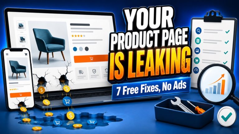 Your Product Page Is Leaking Sales: 7 Free Fixes to Recover Buyers You’ve Already Paid For