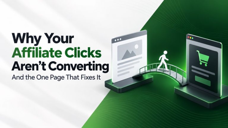 Why Your Affiliate Clicks Aren’t Converting (and the One Page That Fixes It)