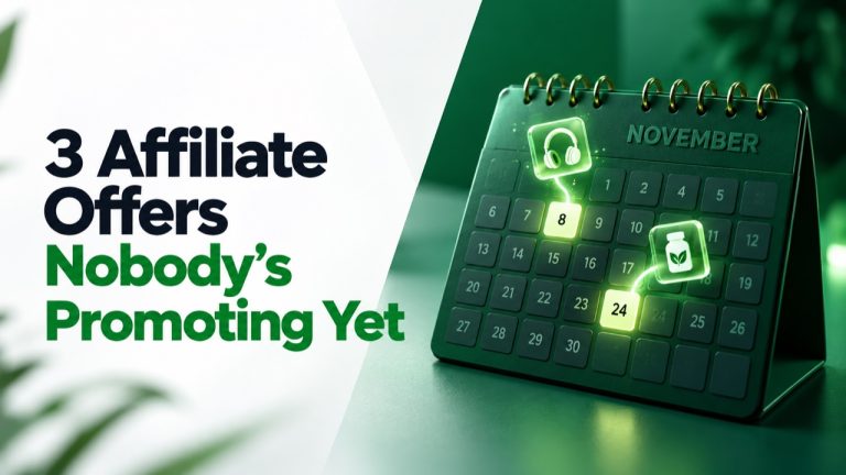 3 Affiliate Offers Nobody’s Promoting Yet (That Peak Before Black Friday)